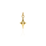 18K Gold Spike Pendant Jewelry Accessories 8x17mm