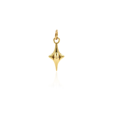 18K Gold Spike Pendant Jewelry Accessories 8x17mm