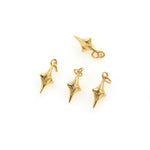 18K Gold Spike Pendant Jewelry Accessories 8x17mm