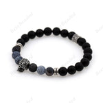 Carved Skull & Black Onyx Bracelet Gift for Men's - BestBeaded
