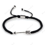 Arrow Bracelet with Black Cord for Men Gift - BestBeaded