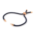 Half-finished Cord Bracelet With Sliding Slider Stopper Beads,Adjustable Connector for diy Jewelry Making Findings - BestBeaded