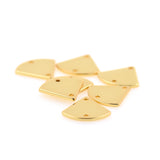 Gold Plated Flat Triangle Pendant for DIY Jewelry Making 12x13mm - BestBeaded