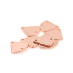 Gold Plated Flat Triangle Pendant for DIY Jewelry Making 12x13mm - BestBeaded