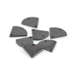 Gold Plated Flat Triangle Pendant for DIY Jewelry Making 12x13mm - BestBeaded