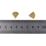 Gold Plated Flat Triangle Pendant for DIY Jewelry Making 12x13mm - BestBeaded