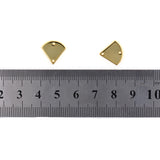 Gold Plated Flat Triangle Pendant for DIY Jewelry Making 12x13mm - BestBeaded