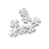 Gold Clover Brass Flower Spacer Accessories for Handmade Findings 10x2.5mm - BestBeaded