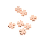 Gold Clover Brass Flower Spacer Accessories for Handmade Findings 10x2.5mm - BestBeaded