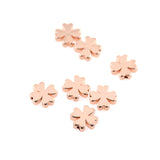 Gold Clover Brass Flower Spacer Accessories for Handmade Findings 10x2.5mm - BestBeaded
