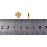 Gold Clover Brass Flower Spacer Accessories for Handmade Findings 10x2.5mm - BestBeaded