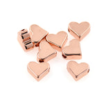 Tiny Heart Spacer Beads Gold Plated Connector for Handmade Accessory 7x6mm - BestBeaded
