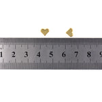 Tiny Heart Spacer Beads Gold Plated Connector for Handmade Accessory 7x6mm - BestBeaded