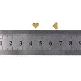 Tiny Heart Spacer Beads Gold Plated Connector for Handmade Accessory 7x6mm - BestBeaded