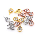 Teardrop Pendant,CZ Necklace/Bracelet Tiny Handmade Jewelry Findings 13x8mm - BestBeaded