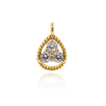 Teardrop Pendant,CZ Necklace/Bracelet Tiny Handmade Jewelry Findings 13x8mm - BestBeaded