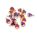 Teardrop Pendant,CZ Necklace/Bracelet Tiny Handmade Jewelry Findings 13x8mm - BestBeaded