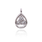 Teardrop Pendant,CZ Necklace/Bracelet Tiny Handmade Jewelry Findings 13x8mm - BestBeaded