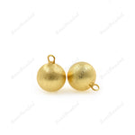 Dipped Round Ball Pendant Polished Gold Plated Charms Pendant - BestBeaded