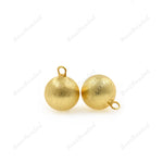 Dipped Round Ball Pendant Polished Gold Plated Charms Pendant - BestBeaded