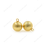 Dipped Round Ball Pendant Polished Gold Plated Charms Pendant - BestBeaded