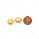 Dipped Round Ball Pendant Polished Gold Plated Charms Pendant - BestBeaded
