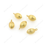 Solid Brass Oval Charms 24K Gold Bead Vintage Style Pendant Jewelry Supplies - BestBeaded
