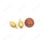 Solid Brass Oval Charms 24K Gold Bead Vintage Style Pendant Jewelry Supplies - BestBeaded