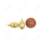Solid Brass Oval Charms 24K Gold Bead Vintage Style Pendant Charm - BestBeaded