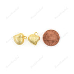 Brushed Brass Heart Pendant Charms Wholesale Exquisite Jewelry - BestBeaded