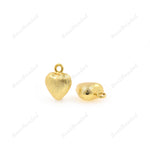 Puffed Heart Gold Plated charms Metal Heart Pendant - BestBeaded