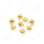 Gold Puffed Heart Charms Matte 24K Pendant Bracelet Necklace Accessories - BestBeaded