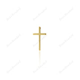 Gold Plated Cross Pendant Brass Religious Jewelry - BestBeaded