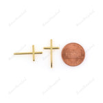 Gold Plated Cross Pendant Brass Religious Jewelry - BestBeaded