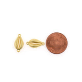 24K Matte Gold Shell Connector for Jewelry Craft Supply