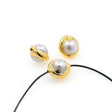 Natural Freshwater Pearl Beads Gold Plated Mother-pearl Loose Beads - BestBeaded