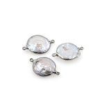 Natural Pearl Connector Links Plated Freshwater Pearl Charms DIY Handmade Accessories - BestBeaded