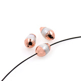 Oval Tube Freshwater Pearl Beads Rose Gold Plated Natural Pearl Connector - BestBeaded