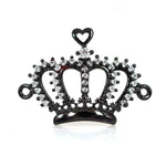 Crown Connector Charms Pave CZ Beads for Bracelet diy Jewelry Making 23x17mm - BestBeaded