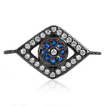 Original Bracelet Blue Evil Eye Charm Connectors for Women Men DIY Making 16x10mm - BestBeaded
