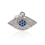 Evil Eye Pendant Blue Eye Beads for DIY Necklace/Bracelet Charms Making 14x9mm - BestBeaded