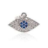 Evil Eye Pendant Blue Eye Beads for DIY Necklace/Bracelet Charms Making 14x9mm - BestBeaded