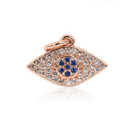 Evil Eye Pendant Blue Eye Beads for DIY Necklace/Bracelet Charms Making 14x9mm - BestBeaded