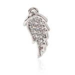 Angel Wing Sideway for Bracelet Charms Pendant,DIY Necklace Pendant Beads Jewelry Making 15x6mm - BestBeaded