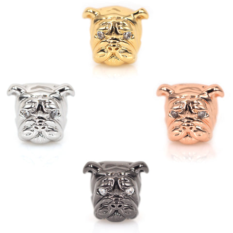 Bulldog Bracelet Spacer Beads Jewelry Accessories 13x11mm - BestBeaded