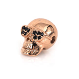 Sunglasses for Skull Head Beads Micro Pave CZ Men Women DIY Bracelet Charms Bead 12x13mm - BestBeaded