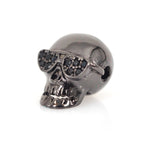 Sunglasses for Skull Head Beads Micro Pave CZ Men Women DIY Bracelet Charms Bead 12x13mm - BestBeaded
