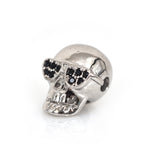 Sunglasses for Skull Head Beads Micro Pave CZ Men Women DIY Bracelet Charms Bead 12x13mm - BestBeaded