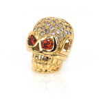 Punk Skull Head Crystal Zircon Beads for Braid Bracelet Charm Beads DIY Jewelry Making 9x13mm - BestBeaded
