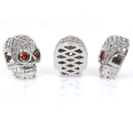 Punk Skull Head Crystal Zircon Beads for Braid Bracelet Charm Beads DIY Jewelry Making 9x13mm - BestBeaded